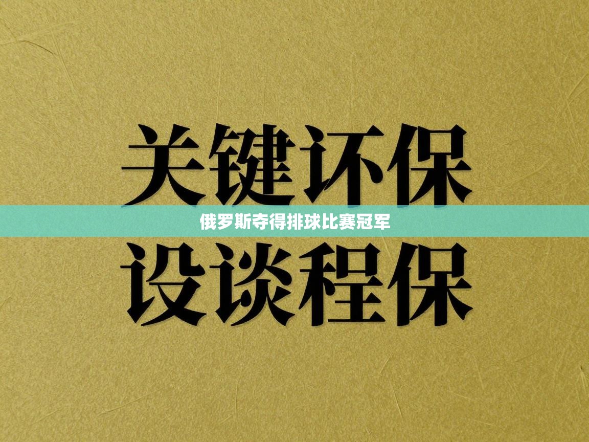 俄罗斯夺得排球比赛冠军  第2张